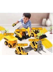 YUQING.FC Pista Magica Flexible Con Coche De Pila Grande Para Niñas - Amarillo - Ver 6