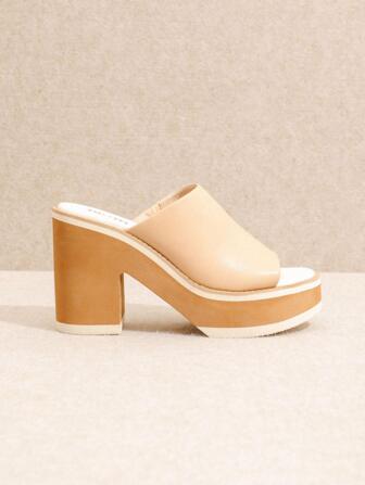 Women Minimalist Wedge Slide Sandals, Elegant Summer Sandals