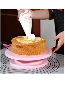 YUQING.FC Rotating Base Cake Decoration Pastry Pastry - Pink - View 4