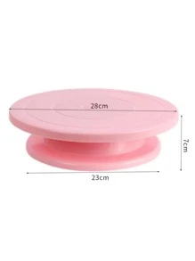 YUQING.FC Rotating Base Cake Decoration Pastry Pastry - Pink - View 3