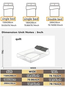 1pc Fabric Bedspread, Modern Gingham Comfortable Quilt For Bed - Multicolor - View 6