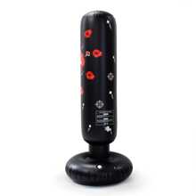 1入組充氣卡通圖案PVC拳擊柱子 - 黑色 - 查看 2