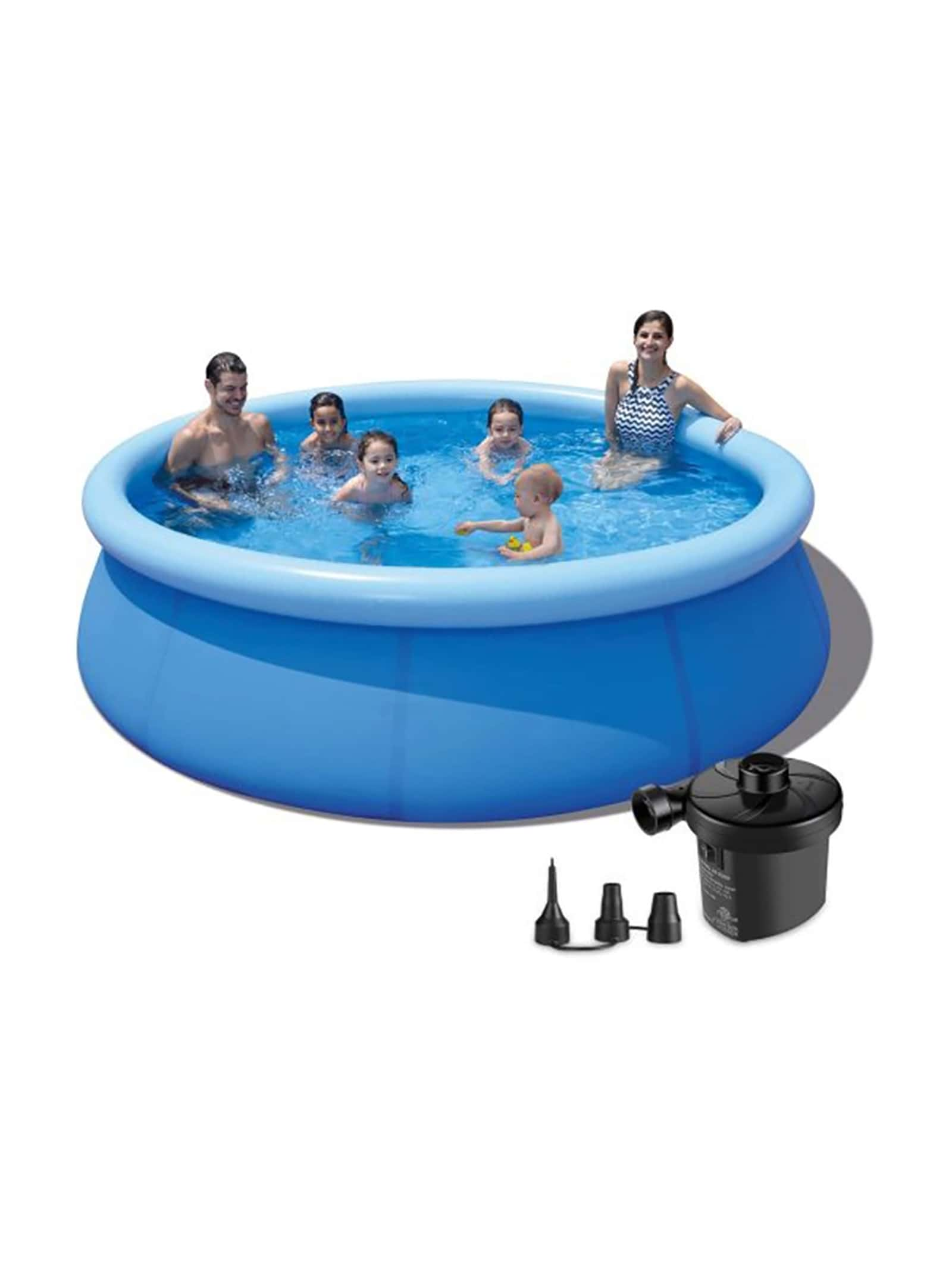 Swimming Pool for Kids and Adults,12ft X 30in Kiddie Pool with Pump
