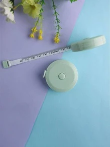 1pc 1.5m Mini Retractable Tape Measure With Leather Casing For Measuring Body Circumference Automatically Back To School