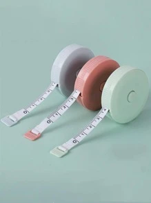 1pc 1.5m Mini Retractable Tape Measure Automatic Flexible Body Measurement - Mint Blue - View 1