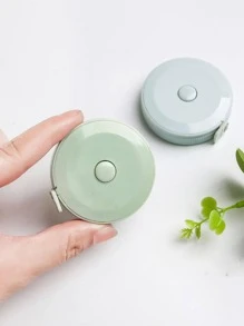 1pc 1.5m Mini Retractable Tape Measure Automatic Flexible Body Measurement - Mint Blue - View 3