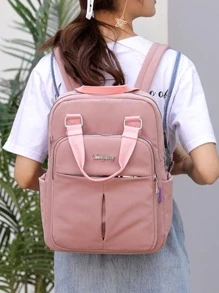 時尚耐用USB後背包女士防小偷學校旅行背包電腦包帶側充電端口書包書包戶外USB端口,筆記本電腦格,防水,便攜休閒後背包適用於外出,旅行包馬卡龍顏色後背包,大容量時尚後背包,簡約風學院風後背包