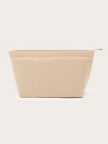 Inserto organizador de cartera para bolsos, organizador de cartera de fieltro para bolso, organizador de bolsa de mano, inserto de modelador de bolso con cremalleras, engrose y portátil con la bolsa de mano para MM, Central City33 y Saint Louis. Apto para su uso como revestimiento de una bolsa con asas o como inserto de bolsa. - Beis - Ver 5