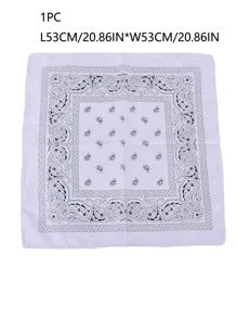 Paisley Print Bandana Classic Head Wrap Cowboy Cowgirl  For  All Seasons Bandana,Hair Band,Head Band Ideal For Dressing Up Your Look - White - View 4