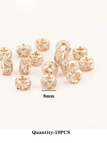 10 cái/bộ Thời Trang Rhinestone Trang Trí Nội Thất DIY Bead Cho Phụ Nữ Cho Đồ Trang Sức DIY Làm - Vàng - Xem 3