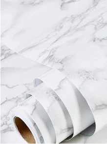 1 Đá Cẩm Thạch Tự Dính Giấy Dán Tường Vinyl Dán Tường Chống Nước Liên Lạc Với Giấy Cho Nhà Bếp Trang Trí Bộ Phim Trang Trí Nhà - Xám - Xem 2