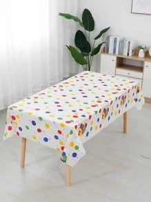 1pc Balloon Pattern Disposable Table Cover, Modern PEVA Disposable Table Cloth For Birthday Party, Back To School Valentine Day