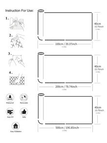 1 Đá Cẩm Thạch Tự Dính Giấy Dán Tường Vinyl Dán Tường Chống Nước Liên Lạc Với Giấy Cho Nhà Bếp Trang Trí Bộ Phim Trang Trí Nhà - màu đen - Xem 2