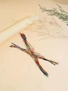 24pcs/set Color Block String Bracelet