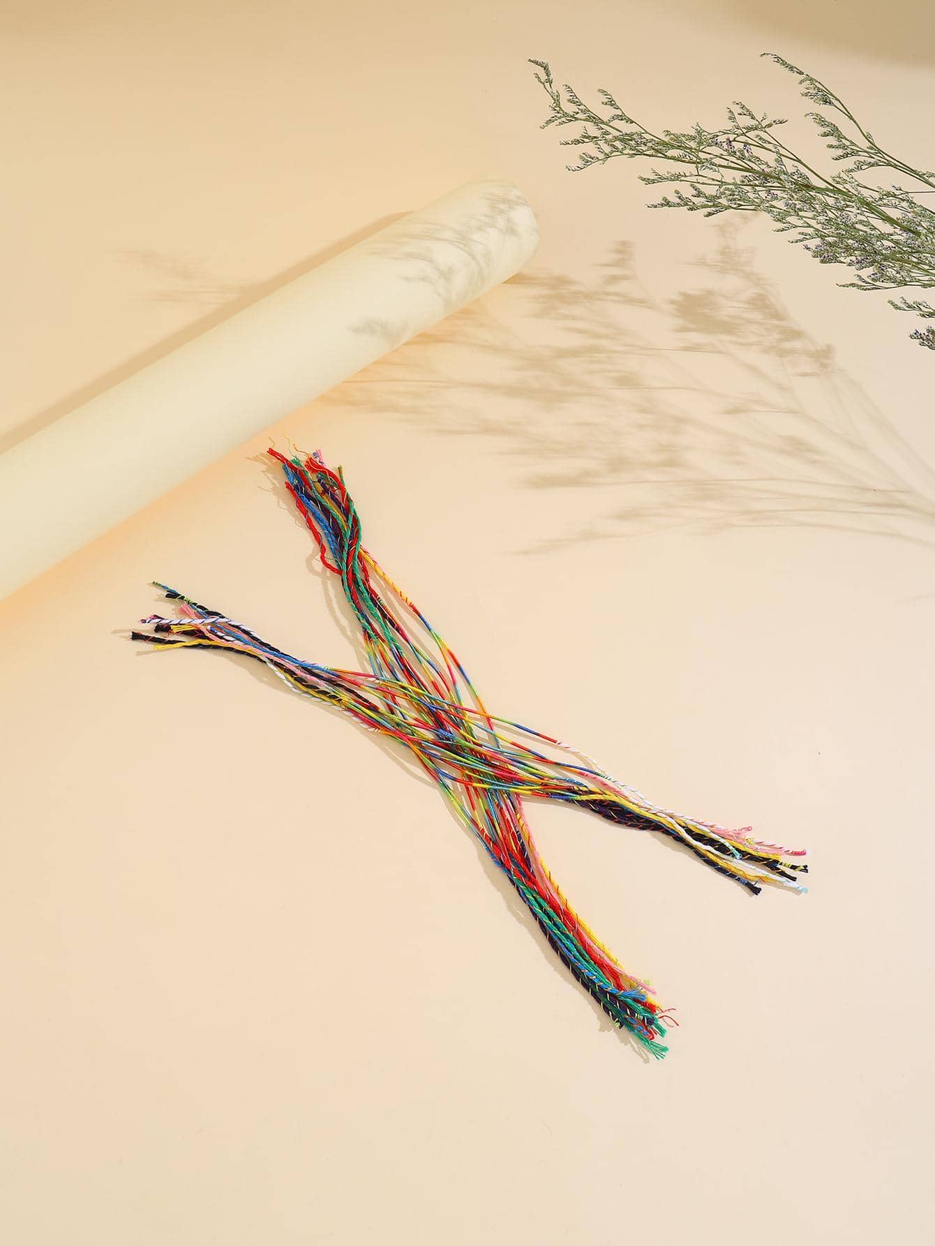 24pcs/set Color Block String Bracelet