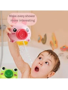 1入組夏季兒童卡通灑水器相機青蛙、戲水玩具沐浴玩具