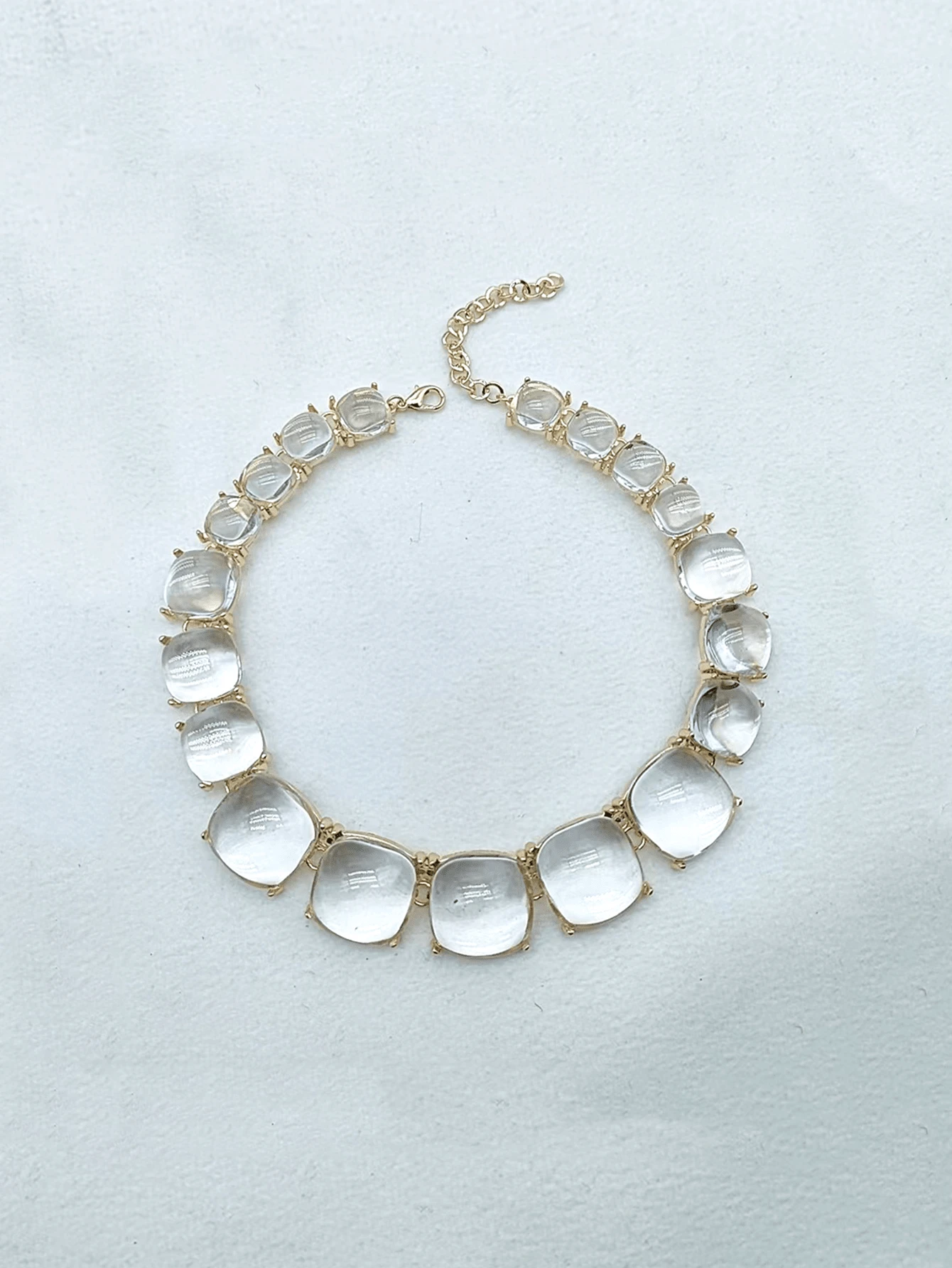 1 vòng cổ trang trí hình vuông Polyresin thời trang cho phụ nữ để trang trí hàng ngày - Trong sáng - Xem 1