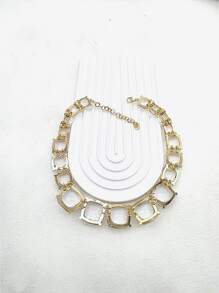 1 vòng cổ trang trí hình vuông Polyresin thời trang cho phụ nữ để trang trí hàng ngày - Trong sáng - Xem 5