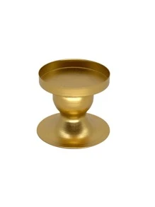 1pc Round Candle Holder - Gold - View 1