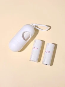 1个一次性尿布袋支架+3卷（45个）垃圾袋，（展开尺寸30x22厘米），方便婴儿更换尿布，汽车垃圾袋 - 白色 - 查看 4