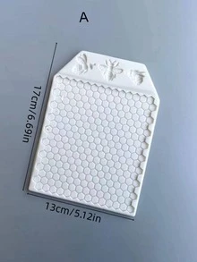 1 Khuôn Kẹo Silicon, Khuôn Fondant Thiết Kế Con Ong Hoạt Hình Để Trang Trí Bánh - trắng - Xem 4