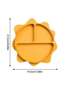 1 pieza Plato diseño de sol de silicona - Amarillo - Ver 5