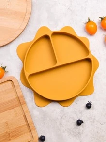 1 pieza Plato diseño de sol de silicona - Amarillo - Ver 1