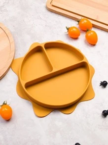 1 pieza Plato diseño de sol de silicona - Amarillo - Ver 3