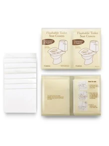 10 片/50 片/100 片一次性马桶座套纸，适用于旅行，可溶解浴室装饰秋季装饰
