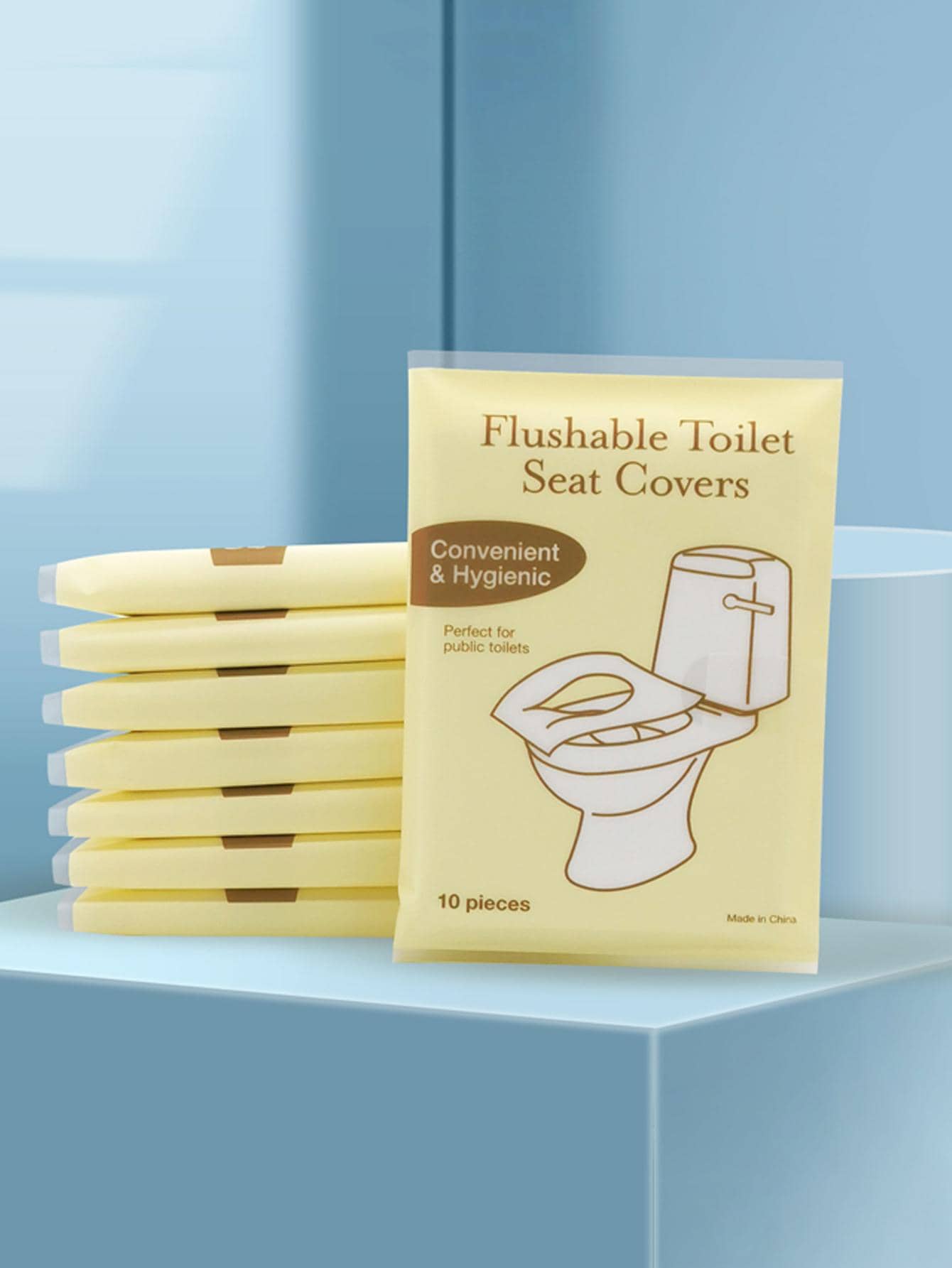 10 片/50 片/100 片一次性马桶座套纸，适用于旅行，可溶解浴室装饰秋季装饰