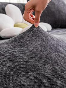 1 Vỏ Sofa Màu Trơn & 1 Vỏ Đệm Không Chất Độn - Màu xám đen - Xem 8