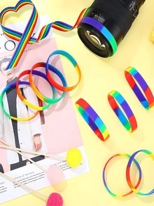 6pcs Mixed Color Party Bracelet - Multicolor - View 3