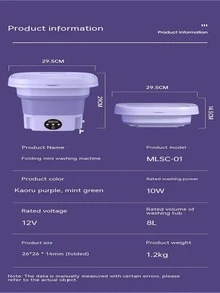 1 pieza Limpiador electrónico ABS portátil lavado moderno plegable para casa - Verde - Ver 11