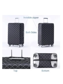 1入組幾何樣式行李防護罩 - 彩色 - 查看 3