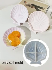 1 pieza Molde de silicona de bricolaje estrella de mar & con diseño de concha - Blanco - Ver 3
