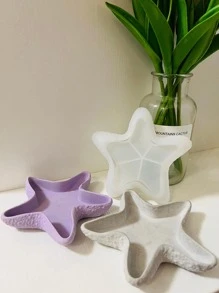 1 pieza Molde de silicona de bricolaje estrella de mar & con diseño de concha - Blanco - Ver 10