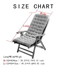 1pc Solid Stretchy Rocking Chair Cushion, Minimalist Polyester Thicken Foldable Recliner Sofa Seat Cushion Pad For Home - Coffee Brown - View 6