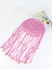 Trang trí hạt trang trí mũ móc rỗng - Hồng - Xem 6