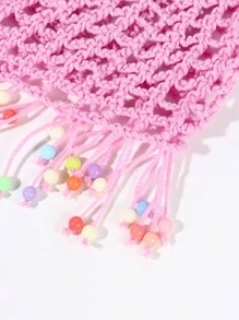 Trang trí hạt trang trí mũ móc rỗng - Hồng - Xem 8