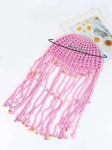 Trang trí hạt trang trí mũ móc rỗng - Hồng - Xem 3