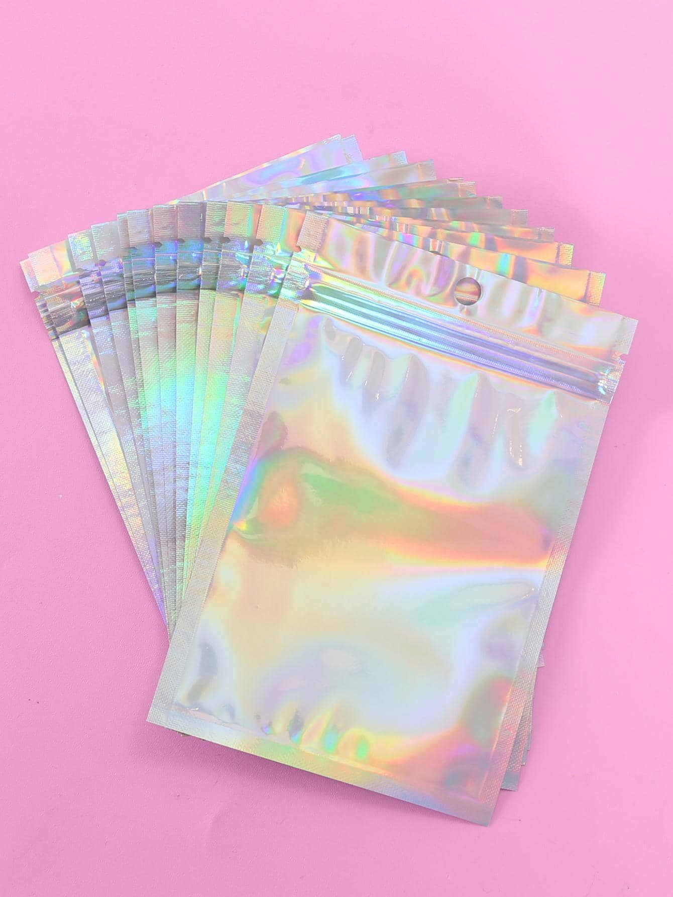 10 Cái/bộ Túi Bao Bì Nhựa, Túi Bảo Quản Trang Sức Hình Ba Chiều Hiện Đại Cho Gia Đình - Bạc - Xem 1