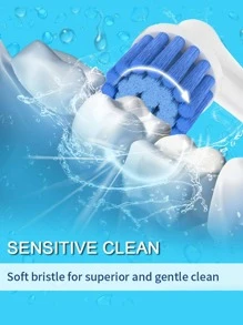 16pcs Sensitive Gum Care Toothbrush Head - White - View 3