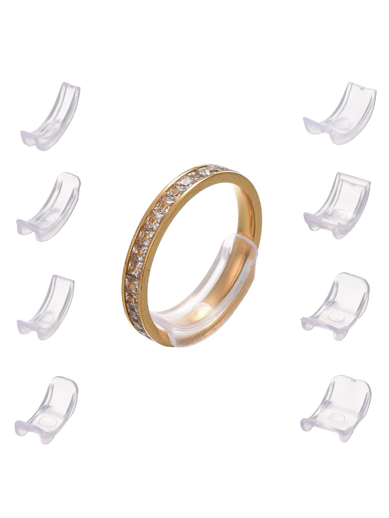 8pcs/set Casual Invisible Ring Size Adjuster For Women For DIY Jewelry Making - Clear - View 1