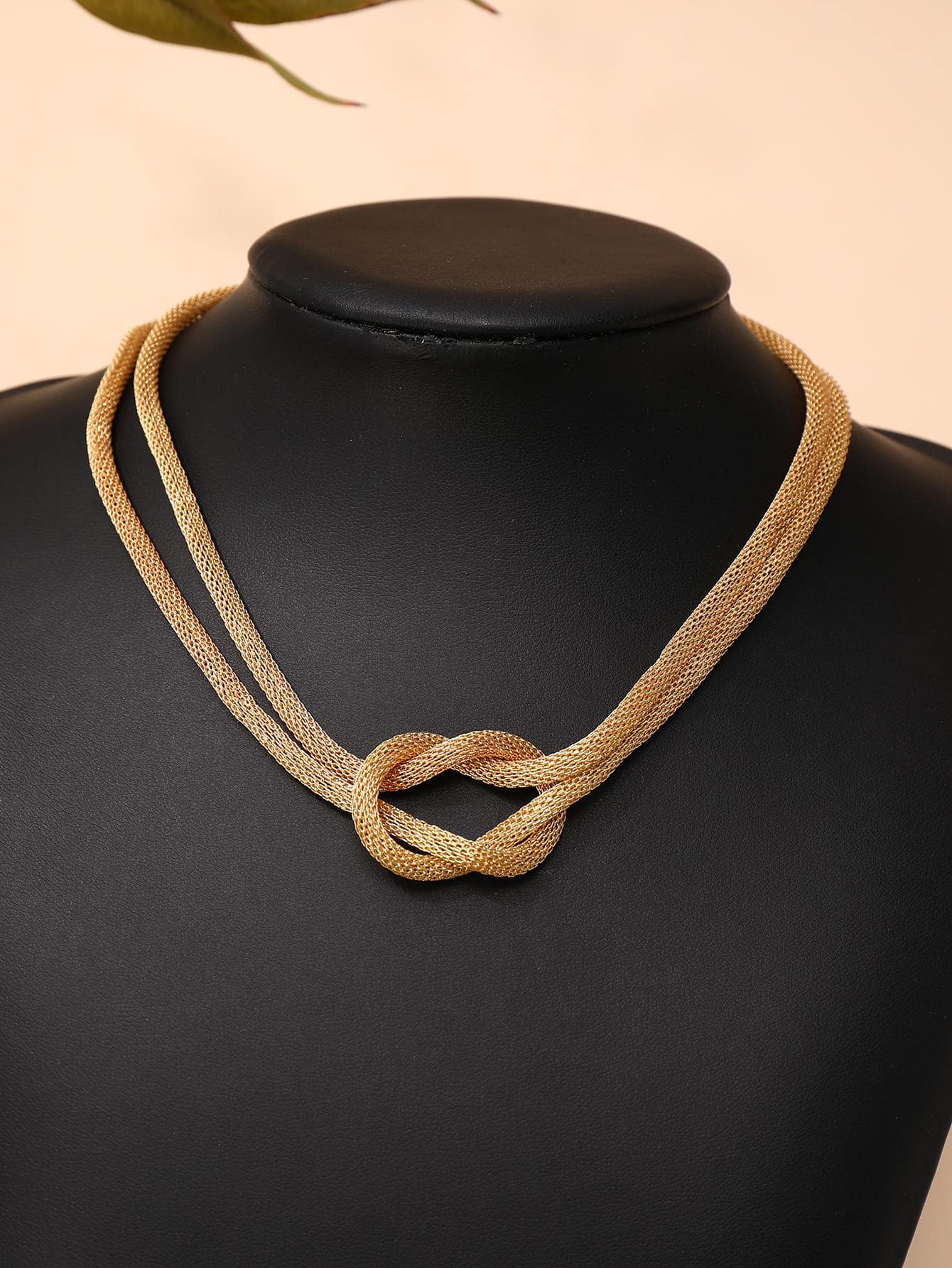 1入組時尚鋅合金結飾頸鏈適合女士適用於禮品