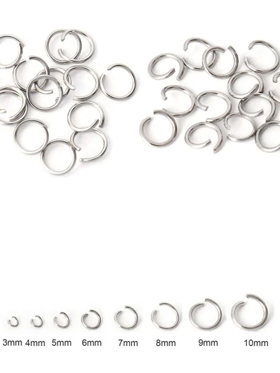 200 st. Rostfritt Stål Guld silver Färg Öppna Hoppa Ringar Slits Ringar För att göra DIY smycken