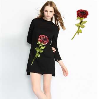 1pc Sequin Rose DIY Patch