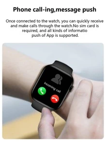 1 Miếng Đen Silicone Dây đeo Thể thao Ngày Giờ thế giới Theo dõi nhịp tim Theo dõi giấc ngủ Đa chức năng Hình vuông Quay số Đồng hồ thông minh , Tương thích với Androids iPhone - màu đen - Xem 3