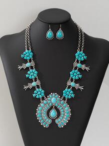 3 cái/bộ Boho Kẽm Hợp Kim Đá Trang Trí Bộ Trang Sức Cho Phụ Nữ Cho Kỳ Nghỉ - Nhiều màu - Xem 3