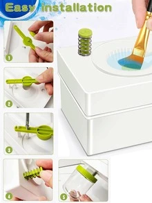 1 pieza Lavadora de pinceles de plástico - Rosa - Ver 6