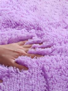3pcs Solid Fuzzy Bath Rug - Red - View 3